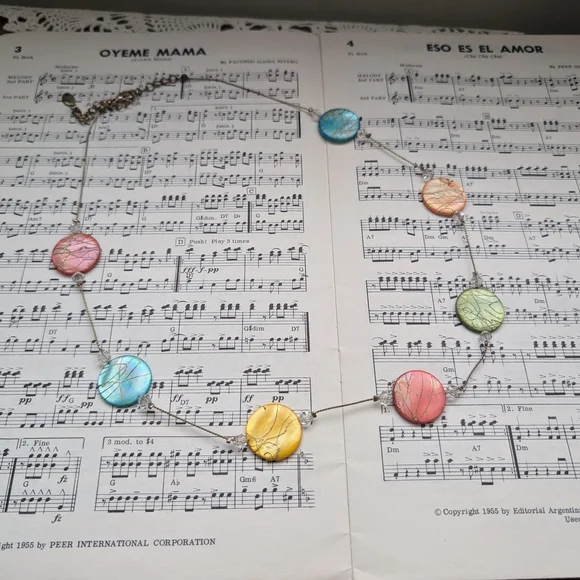 Multicolor Shell Necklace - Picture 2 of 6